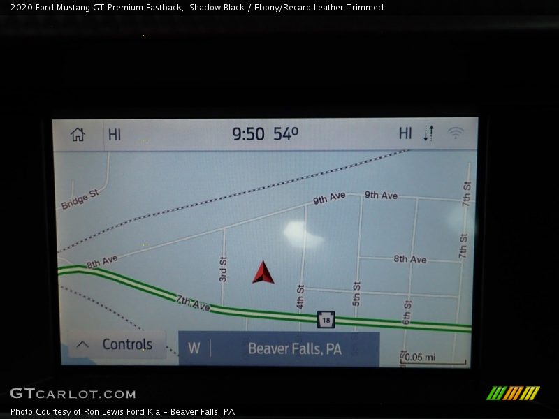 Navigation of 2020 Mustang GT Premium Fastback
