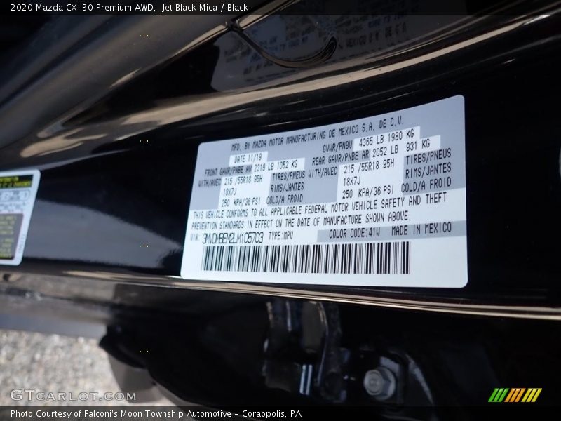 Jet Black Mica / Black 2020 Mazda CX-30 Premium AWD