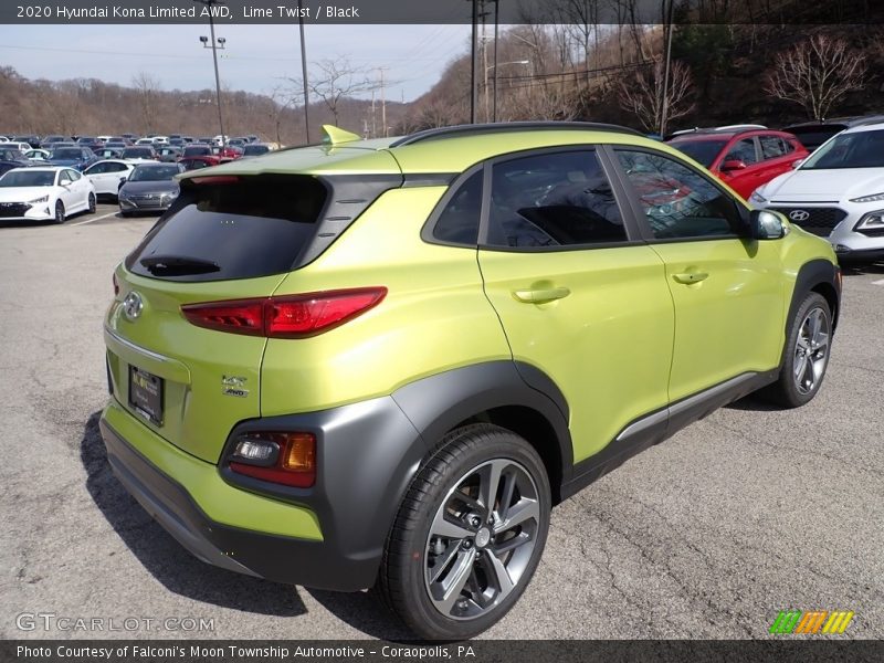 Lime Twist / Black 2020 Hyundai Kona Limited AWD