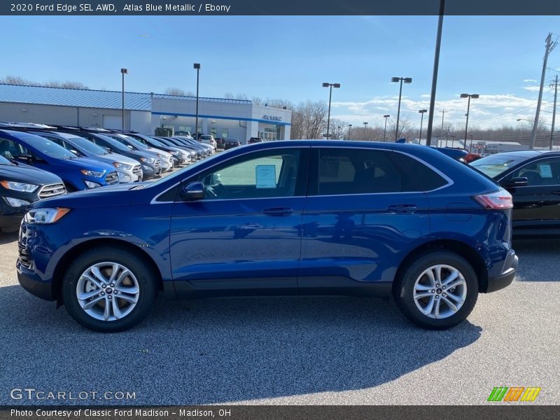 Atlas Blue Metallic / Ebony 2020 Ford Edge SEL AWD