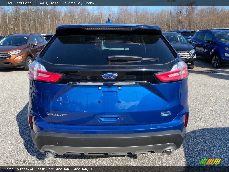 Atlas Blue Metallic / Ebony 2020 Ford Edge SEL AWD