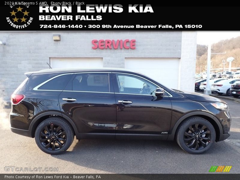 Ebony Black / Black 2020 Kia Sorento S AWD