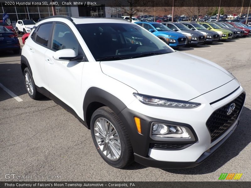 Chalk White / Black 2020 Hyundai Kona SEL AWD