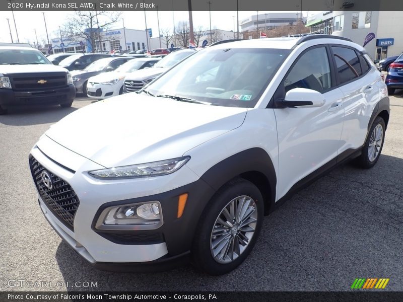 Chalk White / Black 2020 Hyundai Kona SEL AWD