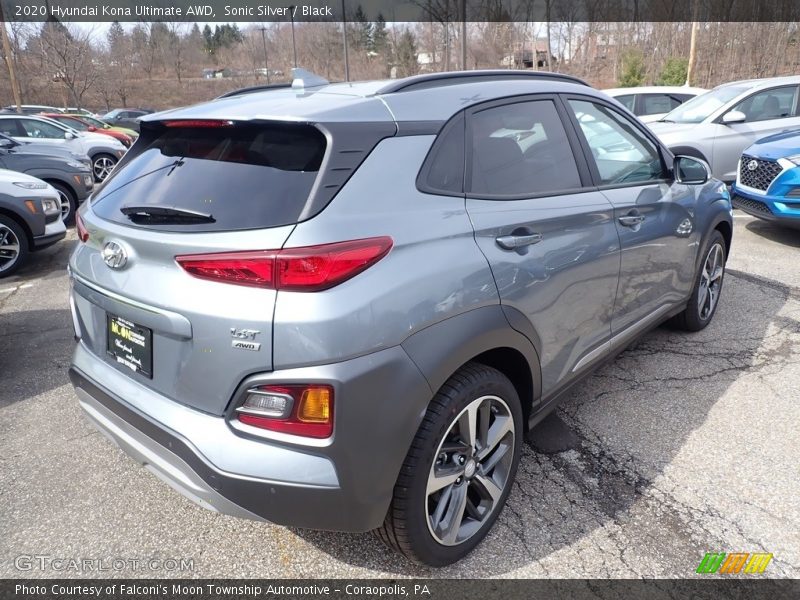Sonic Silver / Black 2020 Hyundai Kona Ultimate AWD