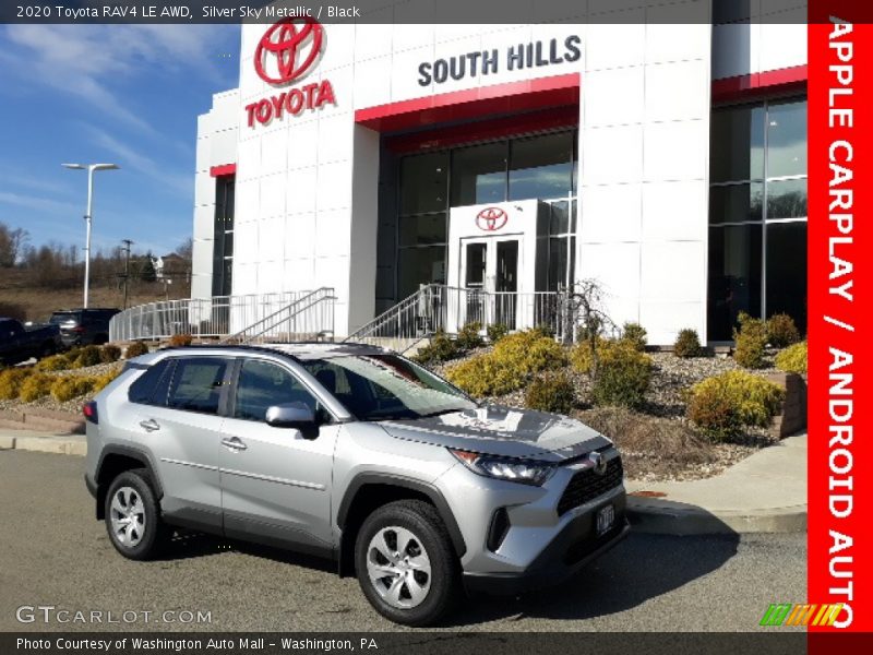 Silver Sky Metallic / Black 2020 Toyota RAV4 LE AWD