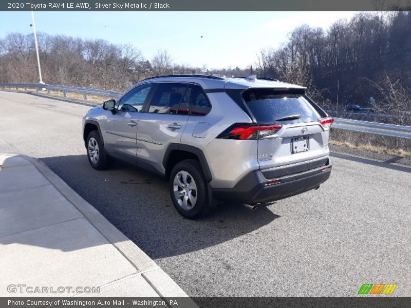 Silver Sky Metallic / Black 2020 Toyota RAV4 LE AWD