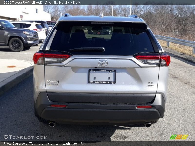 Silver Sky Metallic / Black 2020 Toyota RAV4 LE AWD