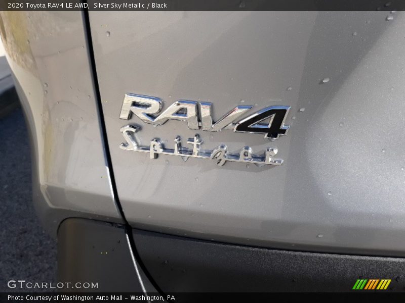 Silver Sky Metallic / Black 2020 Toyota RAV4 LE AWD