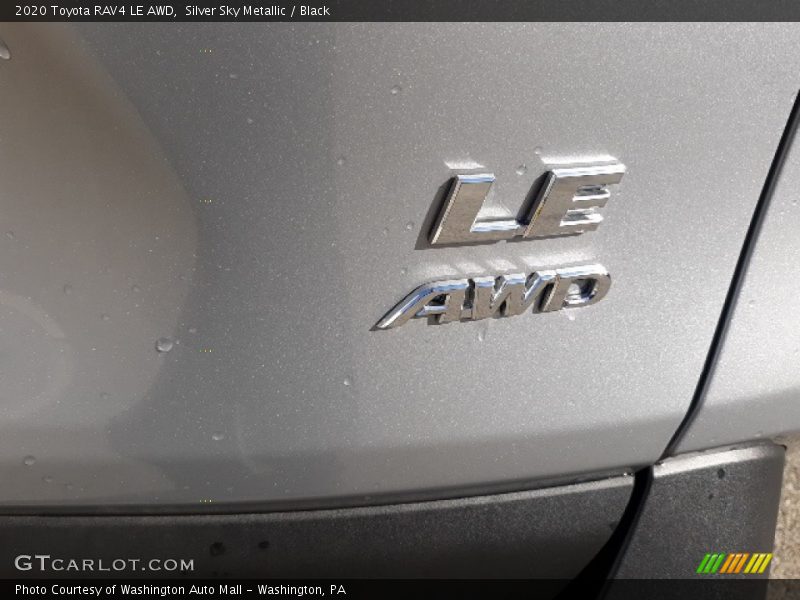 Silver Sky Metallic / Black 2020 Toyota RAV4 LE AWD