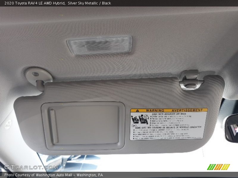 Silver Sky Metallic / Black 2020 Toyota RAV4 LE AWD Hybrid