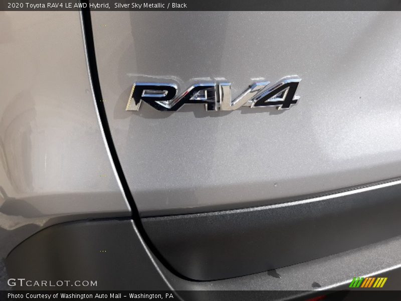 Silver Sky Metallic / Black 2020 Toyota RAV4 LE AWD Hybrid