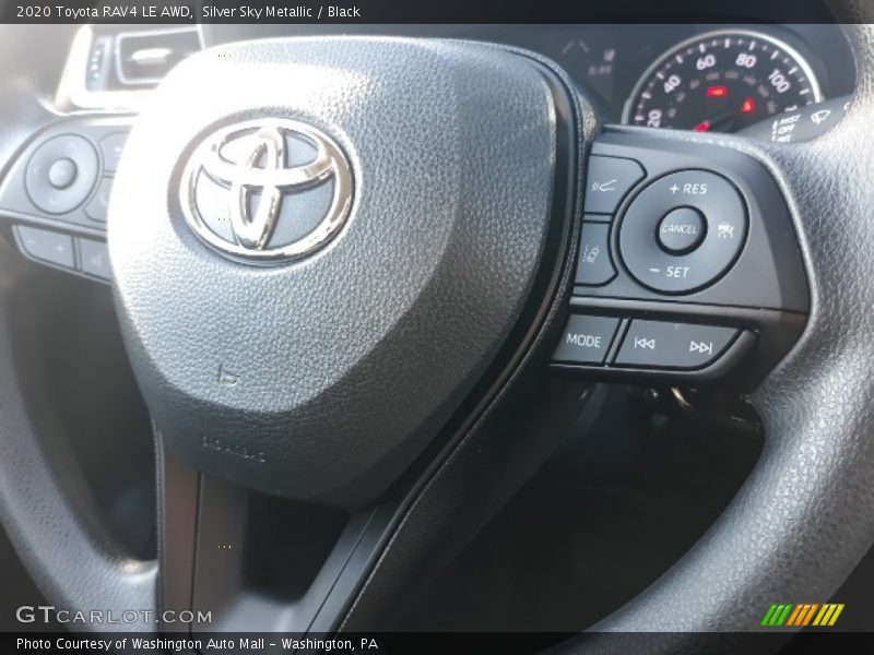 Silver Sky Metallic / Black 2020 Toyota RAV4 LE AWD