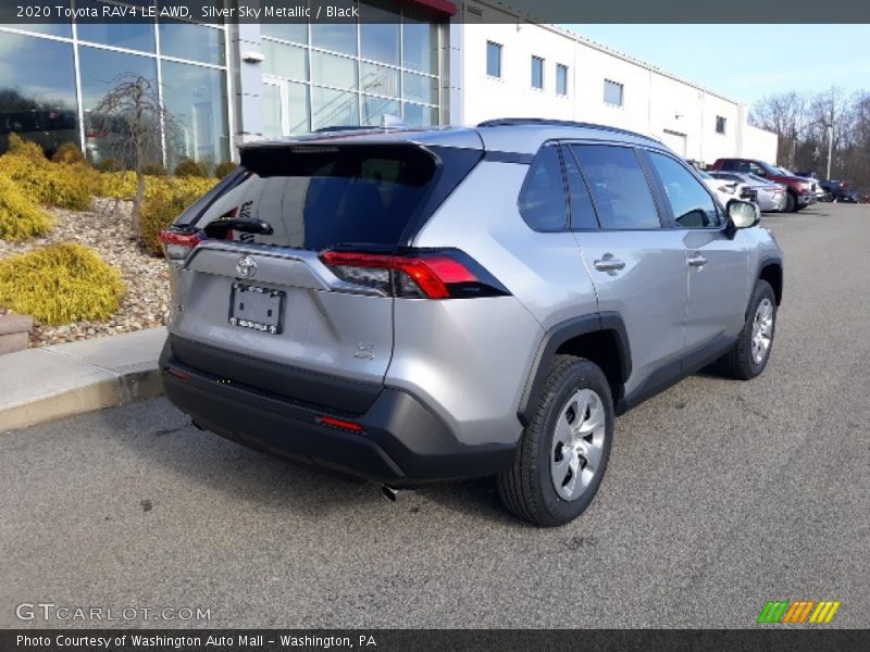 Silver Sky Metallic / Black 2020 Toyota RAV4 LE AWD