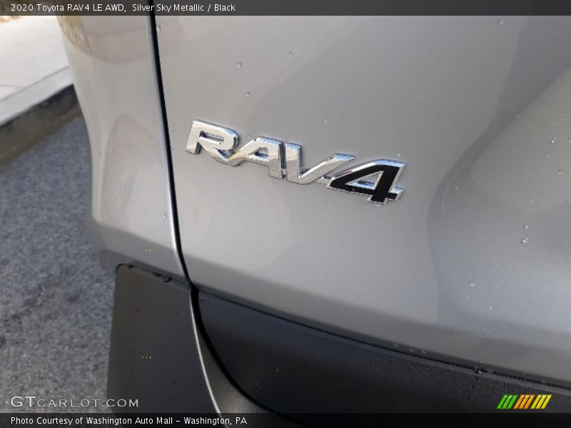 Silver Sky Metallic / Black 2020 Toyota RAV4 LE AWD