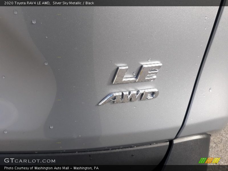 Silver Sky Metallic / Black 2020 Toyota RAV4 LE AWD