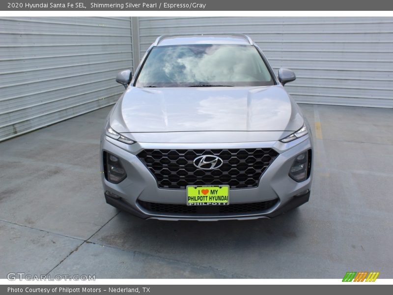 Shimmering Silver Pearl / Espresso/Gray 2020 Hyundai Santa Fe SEL