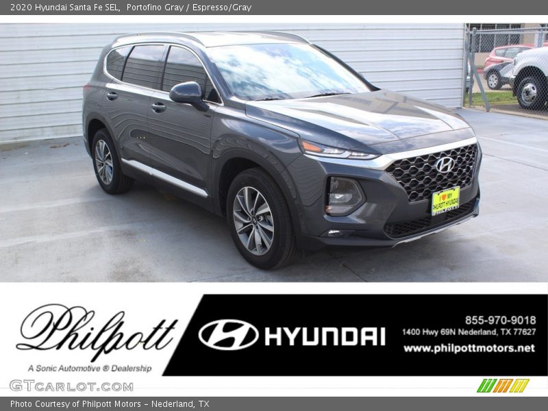 Portofino Gray / Espresso/Gray 2020 Hyundai Santa Fe SEL