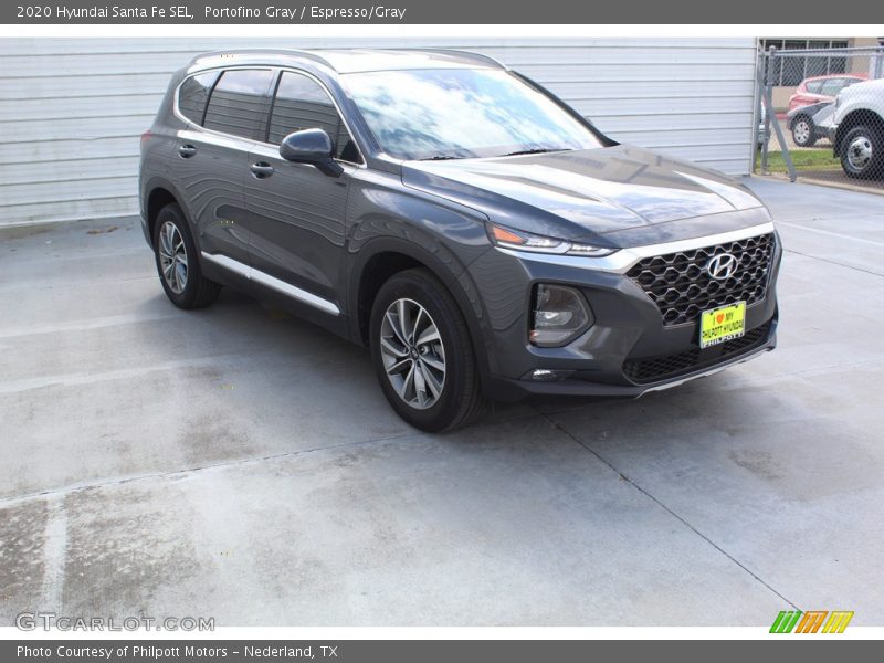 Portofino Gray / Espresso/Gray 2020 Hyundai Santa Fe SEL