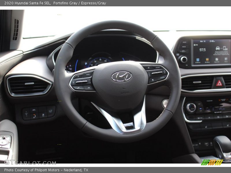 Portofino Gray / Espresso/Gray 2020 Hyundai Santa Fe SEL