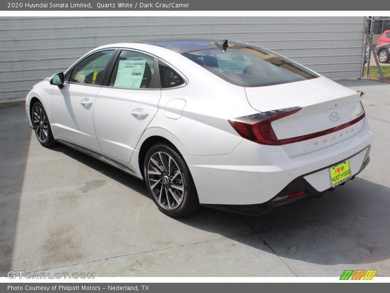 Quartz White / Dark Gray/Camel 2020 Hyundai Sonata Limited