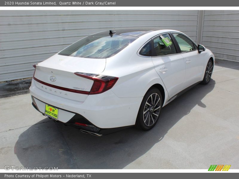 Quartz White / Dark Gray/Camel 2020 Hyundai Sonata Limited