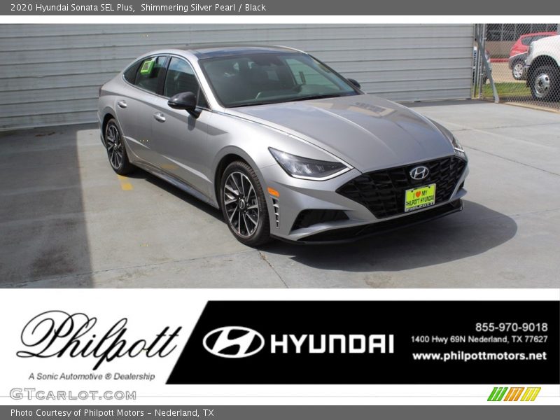 Shimmering Silver Pearl / Black 2020 Hyundai Sonata SEL Plus