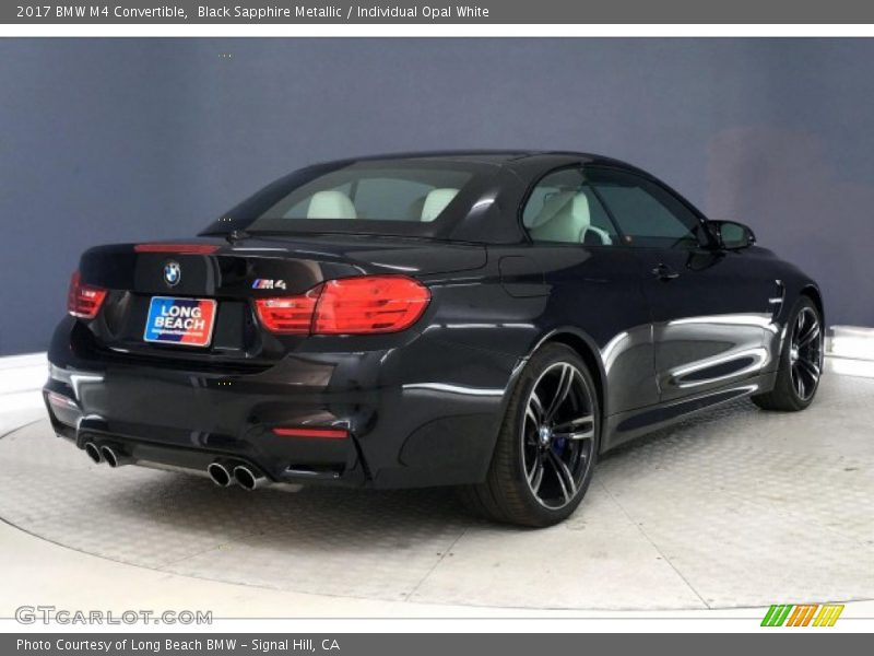 Black Sapphire Metallic / Individual Opal White 2017 BMW M4 Convertible