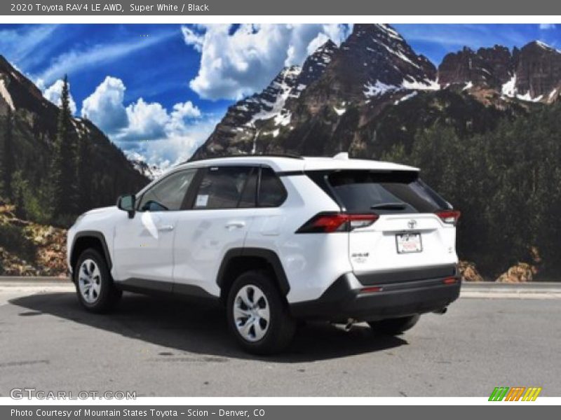 Super White / Black 2020 Toyota RAV4 LE AWD