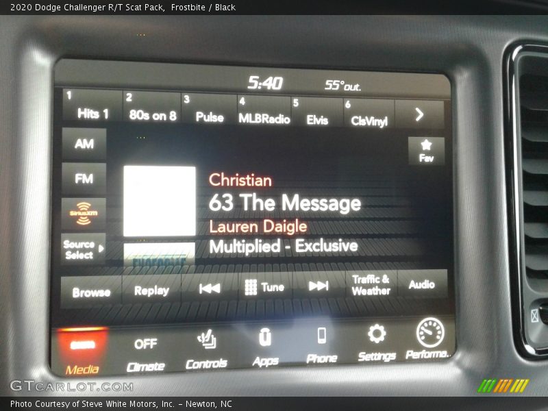 Frostbite / Black 2020 Dodge Challenger R/T Scat Pack