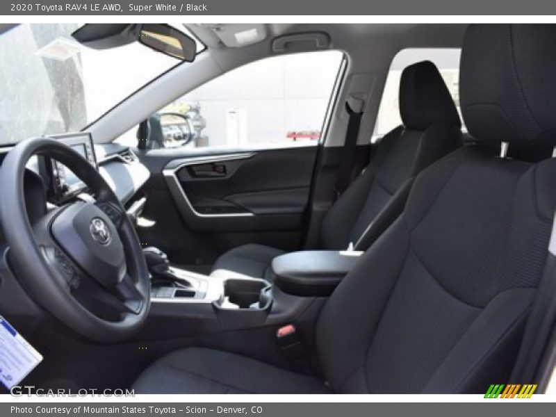 Super White / Black 2020 Toyota RAV4 LE AWD