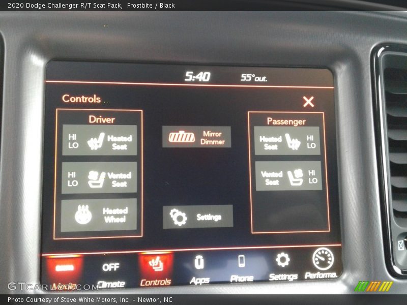 Frostbite / Black 2020 Dodge Challenger R/T Scat Pack