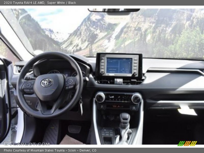 Super White / Black 2020 Toyota RAV4 LE AWD