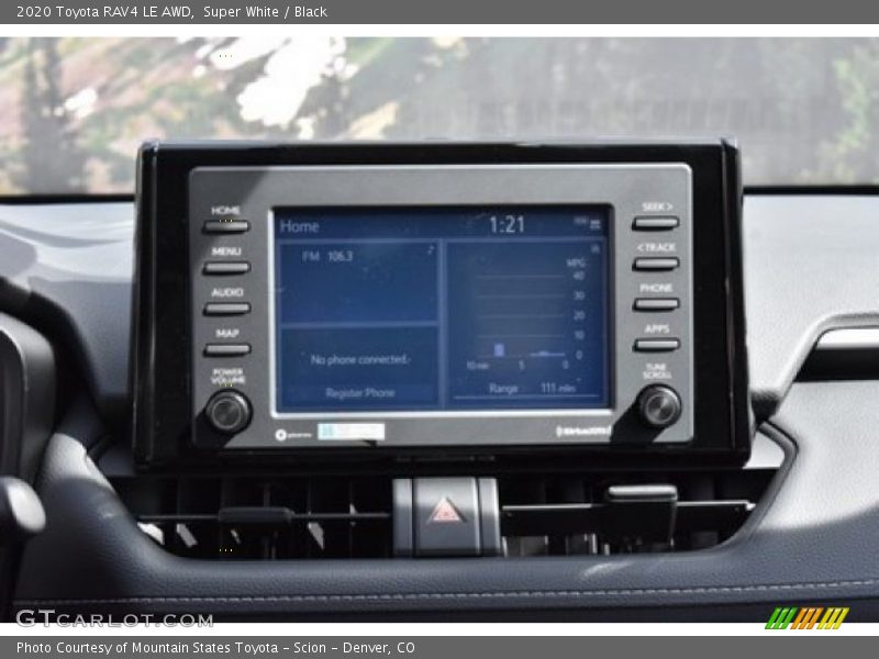 Super White / Black 2020 Toyota RAV4 LE AWD