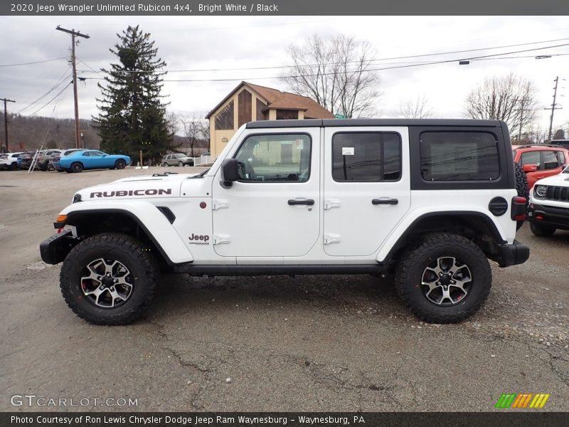 Bright White / Black 2020 Jeep Wrangler Unlimited Rubicon 4x4