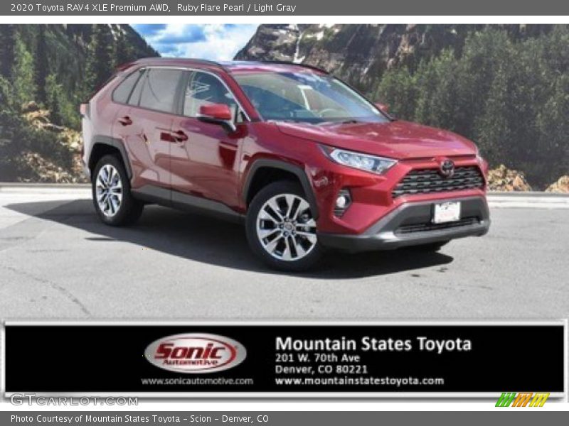 Ruby Flare Pearl / Light Gray 2020 Toyota RAV4 XLE Premium AWD
