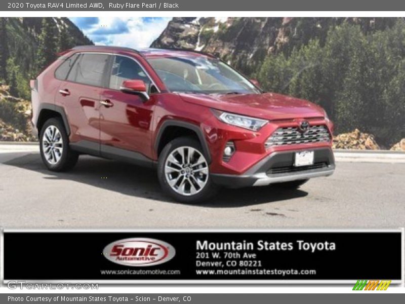 Ruby Flare Pearl / Black 2020 Toyota RAV4 Limited AWD