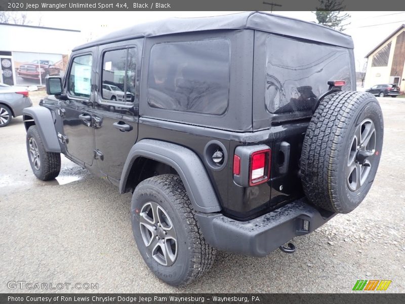 Black / Black 2020 Jeep Wrangler Unlimited Sport 4x4