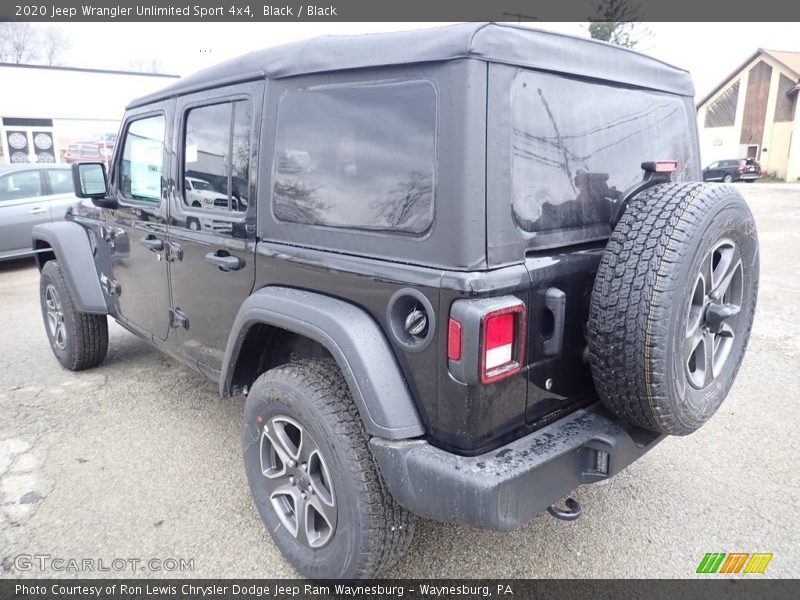 Black / Black 2020 Jeep Wrangler Unlimited Sport 4x4