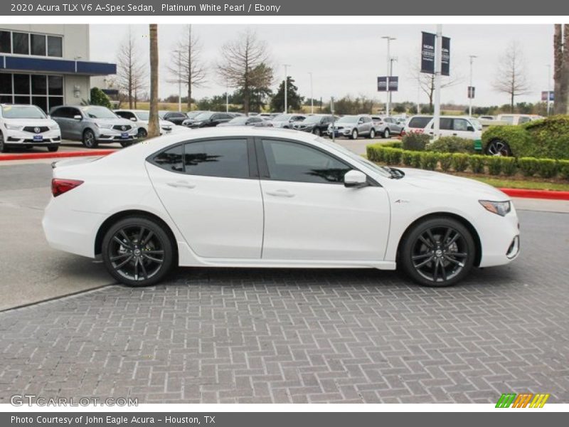 Platinum White Pearl / Ebony 2020 Acura TLX V6 A-Spec Sedan