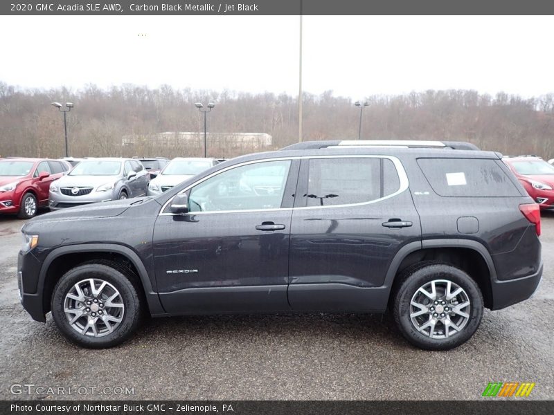 Carbon Black Metallic / Jet Black 2020 GMC Acadia SLE AWD