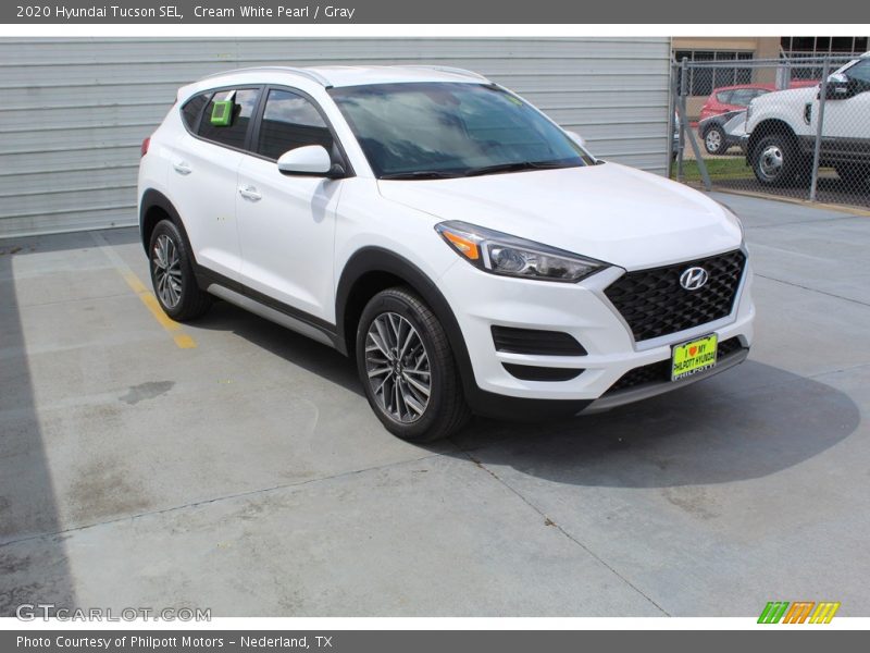 Cream White Pearl / Gray 2020 Hyundai Tucson SEL