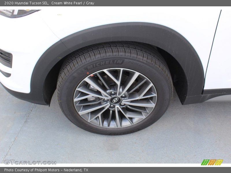 Cream White Pearl / Gray 2020 Hyundai Tucson SEL