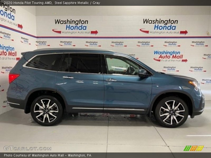 Steel Sapphire Metallic / Gray 2020 Honda Pilot Touring AWD