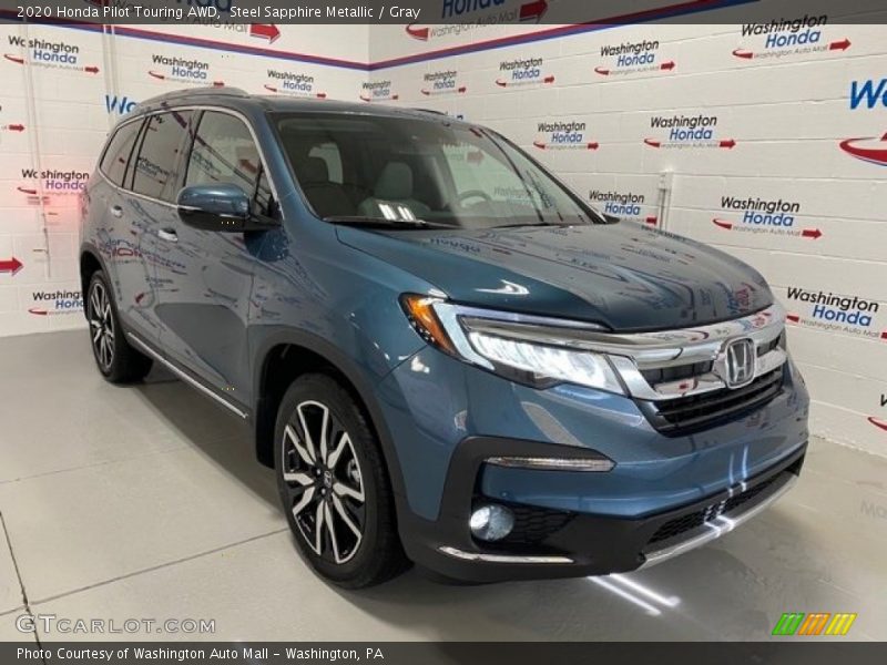 Steel Sapphire Metallic / Gray 2020 Honda Pilot Touring AWD