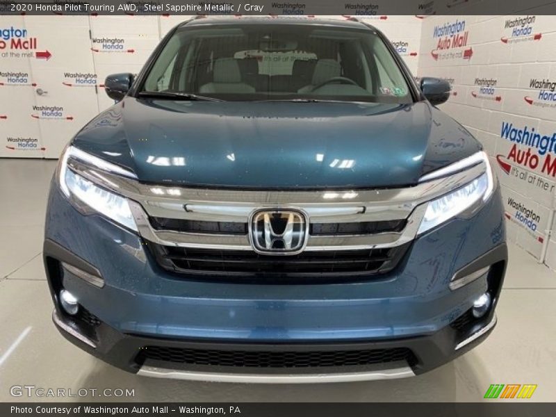 Steel Sapphire Metallic / Gray 2020 Honda Pilot Touring AWD