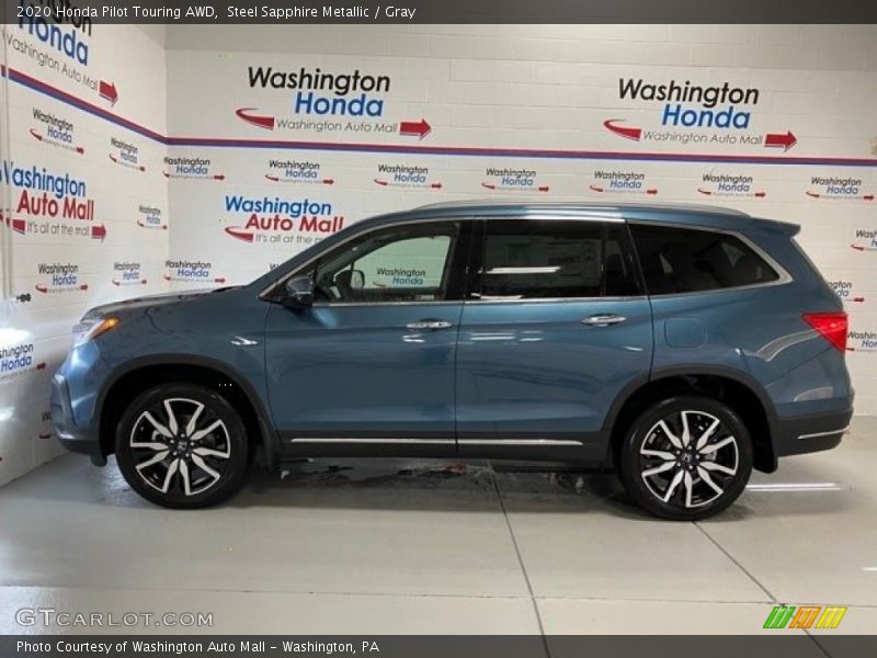 Steel Sapphire Metallic / Gray 2020 Honda Pilot Touring AWD