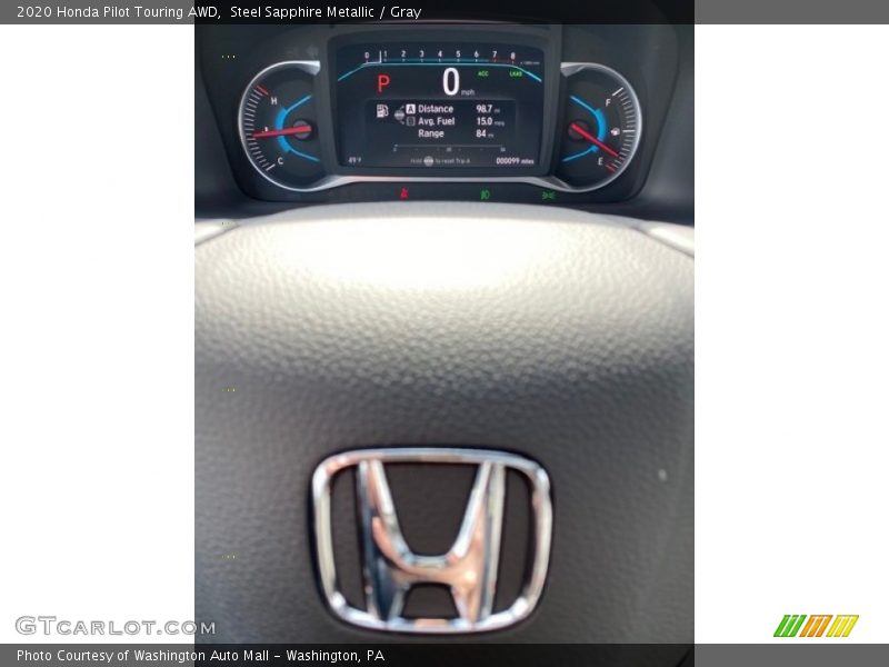 Steel Sapphire Metallic / Gray 2020 Honda Pilot Touring AWD