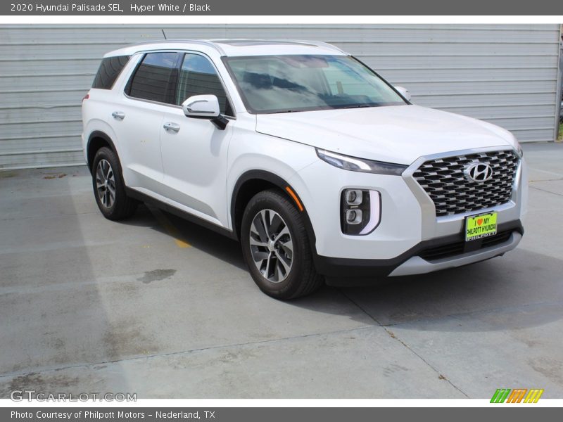 Hyper White / Black 2020 Hyundai Palisade SEL