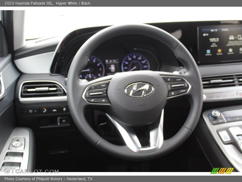 Hyper White / Black 2020 Hyundai Palisade SEL